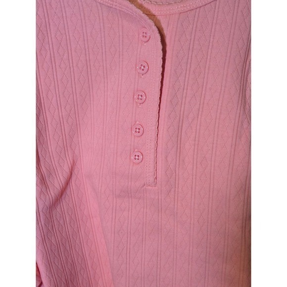 ana a new approach Women's Rose Pink Textured Henley Knit Sweater Plus Size 2X - Picture 2 of 6